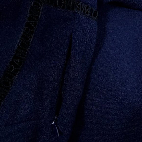 Maje Navy Blue Crochet Amour Designer Remala Dress - Picture 8 of 12